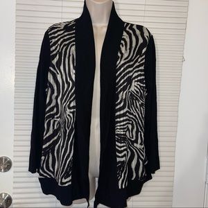 Jones New York Collection Black & White Cardigan